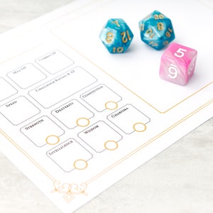 Monster Stat Cards Fillable PDF NPC Combat Cheat Sheets - Etsy