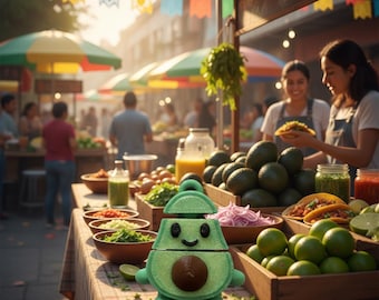 Articulated Avocado Fidget Toy: 3D Printed Desk Companion, PLA Filament, Fiendworks Studio