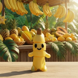 Bananaman Flexi-Figur – Skurriles, bewegliches Schreibtischspielzeug