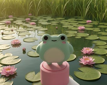 3D Printed Frog Clicker Fidget Toy – PLA Filament Desk Toy