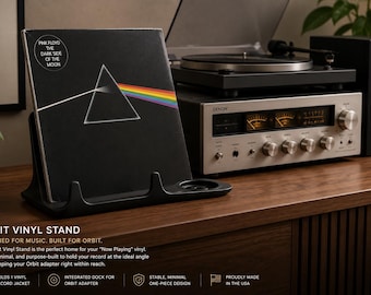 Orbit™ Studio Now Playing Vinyl Display Stand With Integrated 45 Rpm Adapter Dock