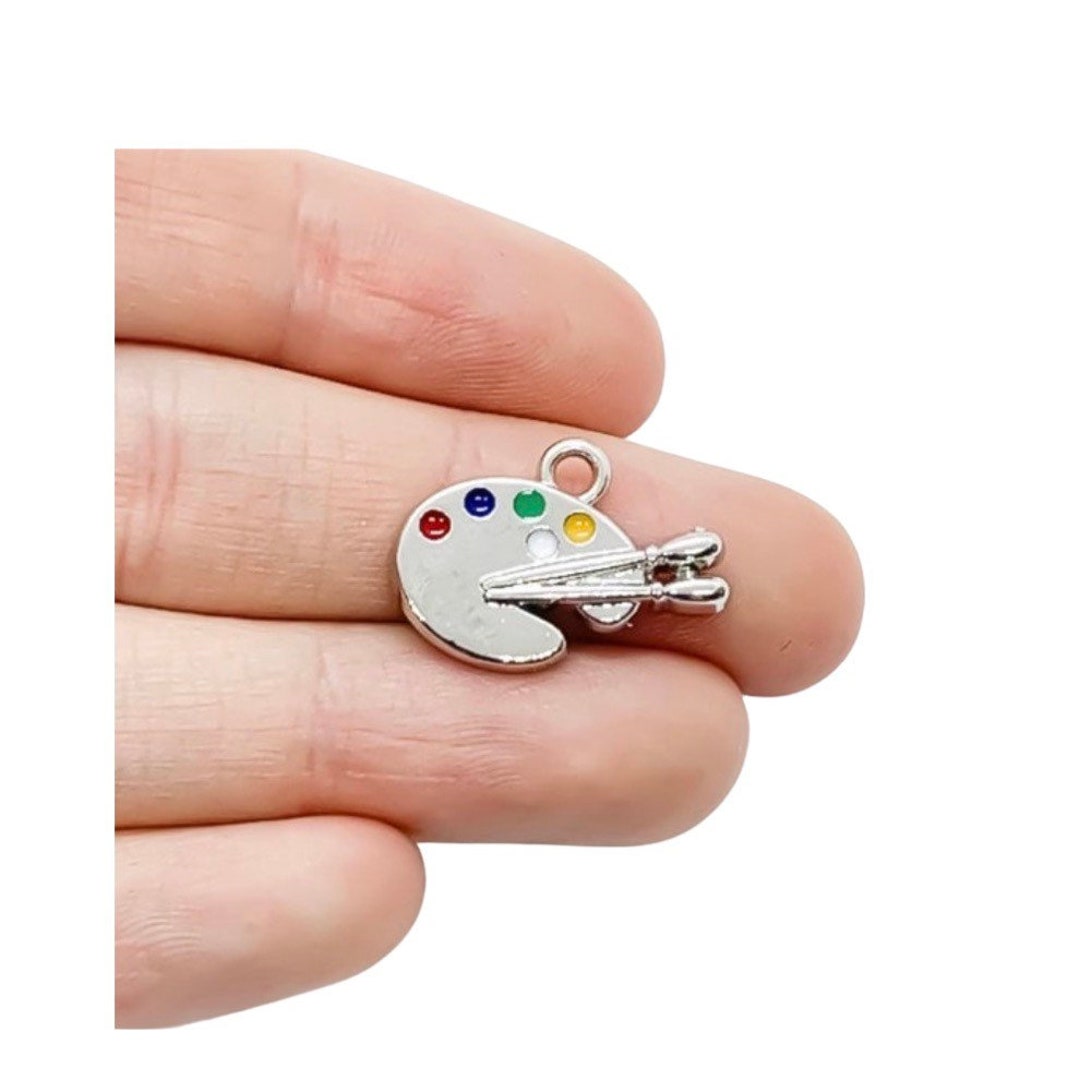 1 Paint Palette Charm, Individual Charms, School Charms, Teacher Charm