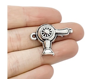 1 Tiny Hair Dryer Charm, Salon Charms, Individual Charm, Hair Stylist Gift, Girlie Charm, Teen Girl Charm, Hair Dresser Gift, Hair Blower