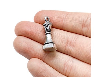 1 Chess Piece Charm, Board Game Charms, Individual Charms, Gift for Chess Player, Game of Chess Charms, Gaming Charms, Jewelry Findings