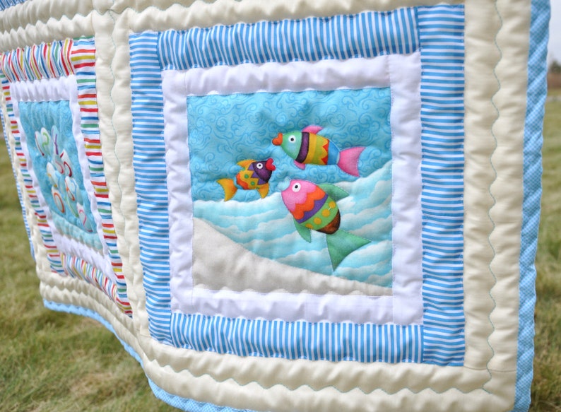 Baby Quilt Patchwork Textile Art Handmade Wall Hanging Toddler Etsy