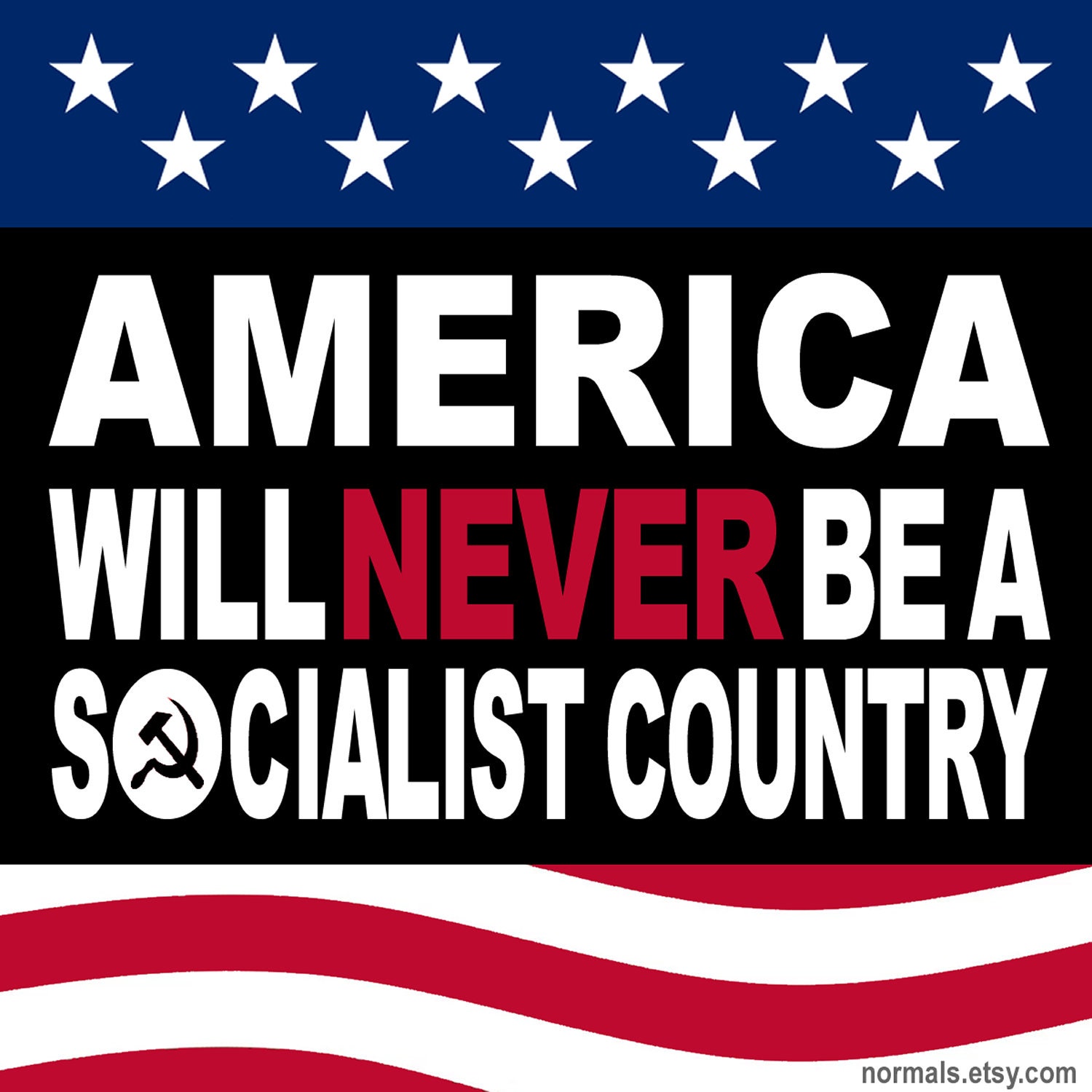 America Will Never Be A Socialist Country Patriotic T-Shirt America Will Never Be A Socialist Country Patriotic T-Shirt