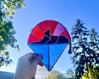 Cats Under the Stars Suncatcher