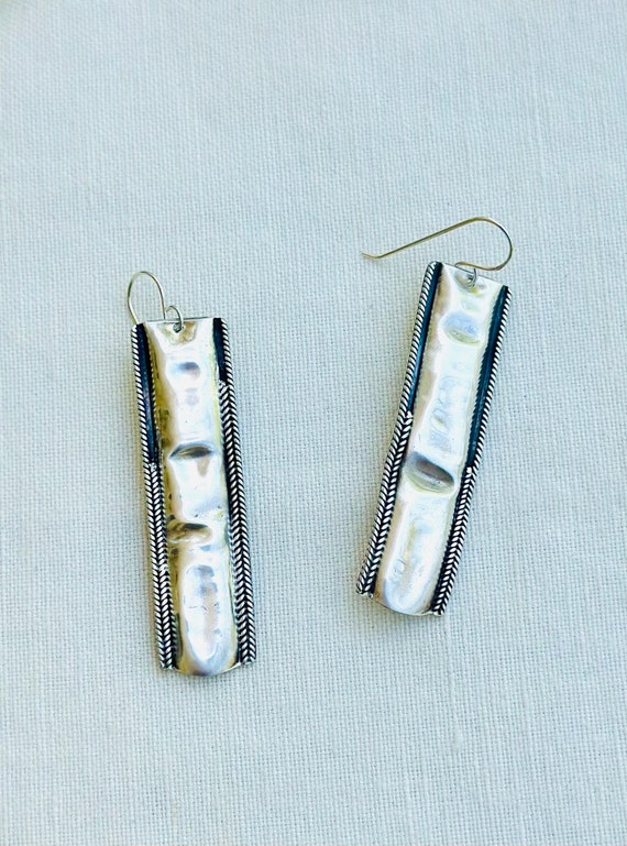 Upcycled sterling silver  earrings