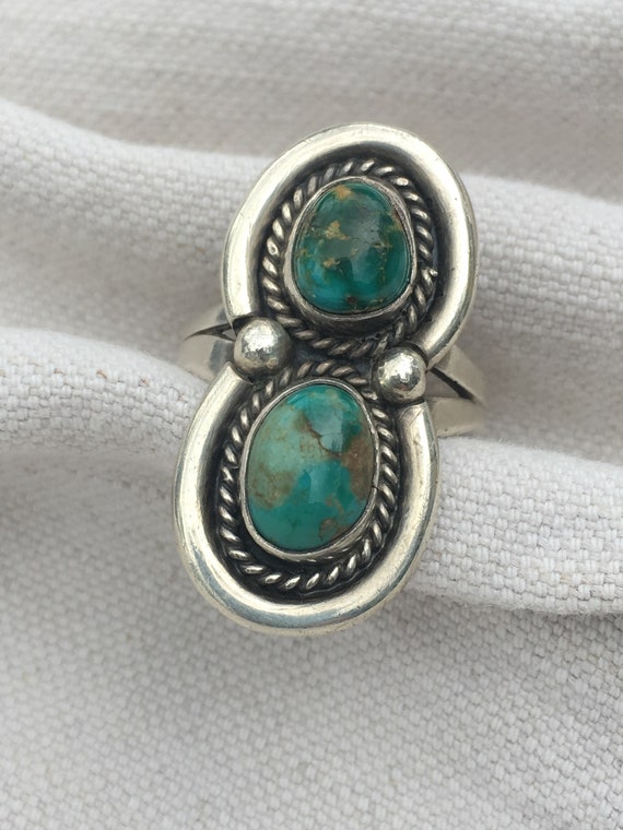 Native American turquoise and sterling ring