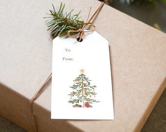 8 PRINTABLE Holiday Gift Tags (DIGITAL DOWNLOAD)