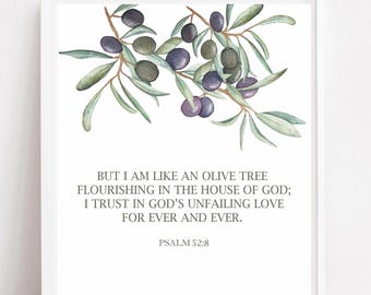 Olives Psalm 52:8 Print 8x10