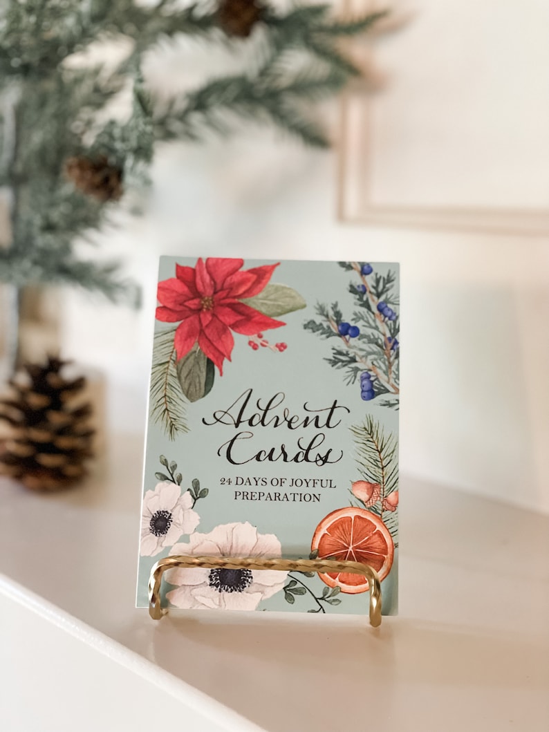 DIGITAL DOWNLOAD Advent Cards (printable Option; Read on Tablet or ...