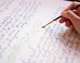 Custom Calligraphy heirloom