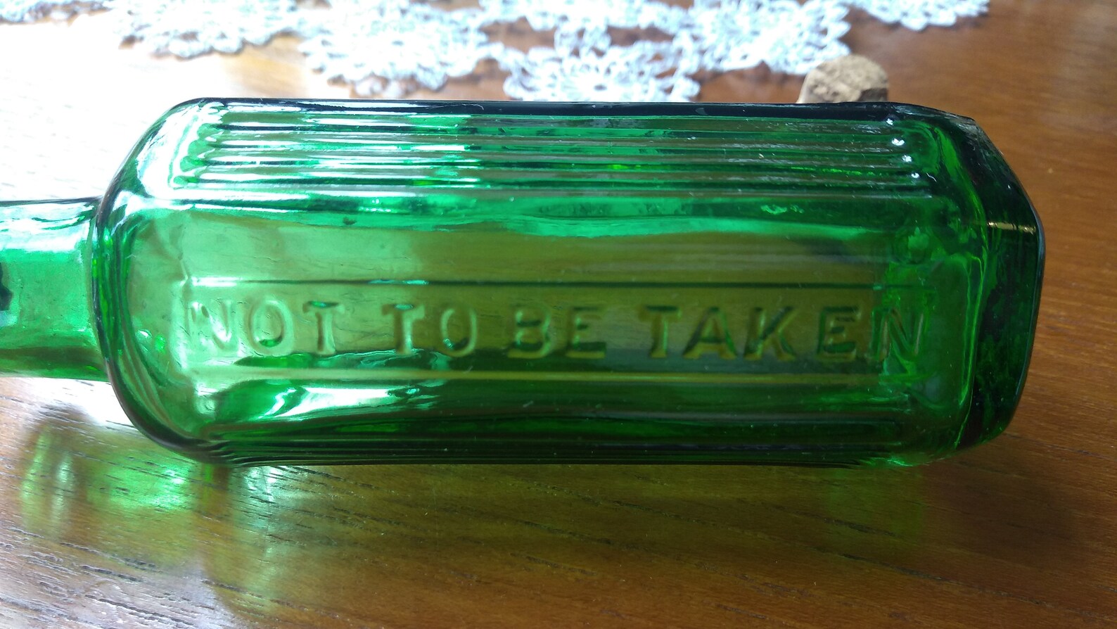 Antique Green Glass Medicine Bottle with Original Cork Etsy