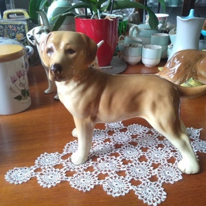 Coopercraft Golden Labrador(Large 9&quot;) Vintage GlazedFigurine. Made in Tunstall, Stoke-on-Trent. Staffordshire. In VCG. Retro Collectable