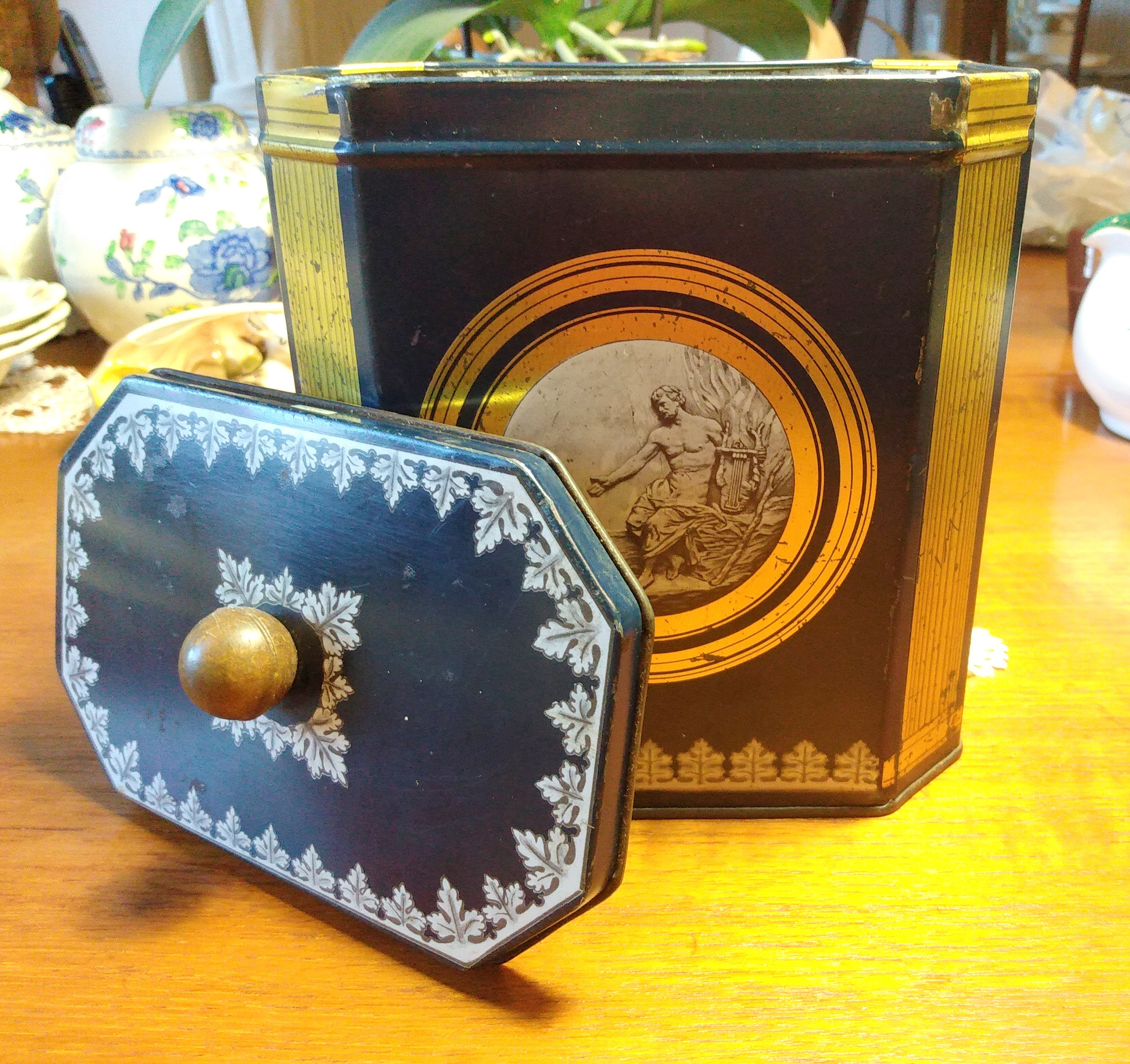 Vintage Biscuit Tin. Wedgewood Inspired Design of Classical Etsy