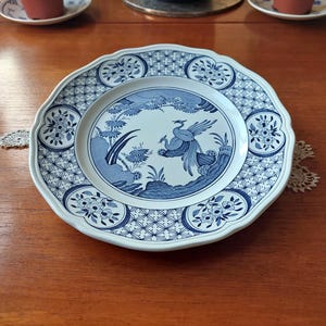 Rare Furnivals Vintage &#39;Old Chelsea&#39; Dinner Plate in the Famous Blue & White Pattern Made In Staffordshire. England .Fully Stamped.In VGC.