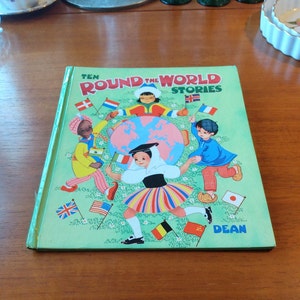 Rare livre pour enfants de 1962 '10 Round The World Stories' par Violet Williams.Lovely Colorful Book.Published Dean & Sons Ltd.London. Dans VGC