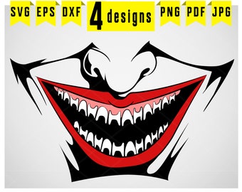 Download Free Joker Smile Svg Etsy SVG Cut Files