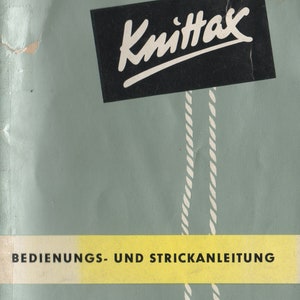 Knittax S デジタル説明書 作業説明書 取扱説明書 PDF アンティーク編み機 GERMAN ドイツ語