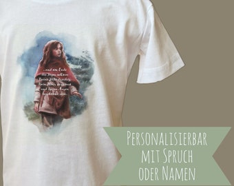 Kinder T-shirt gepersonaliseerde aquarel rover Ronja kleuterschool verjaardag unieke vrienden shirt verjaardag shirt rover dochter rover