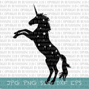 Unicorn Digital PNG SVG Vector Illustration for Print Plotter Wendy Horse Fairytale Silhouette