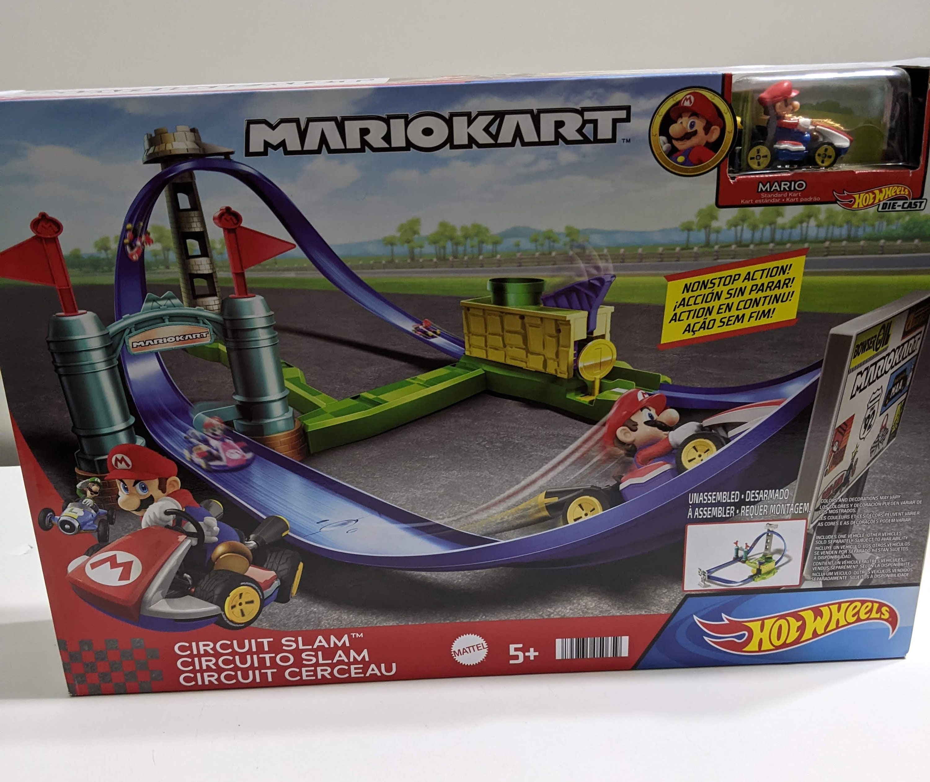 Voiture Mario Kart x4 HOT WHEELS