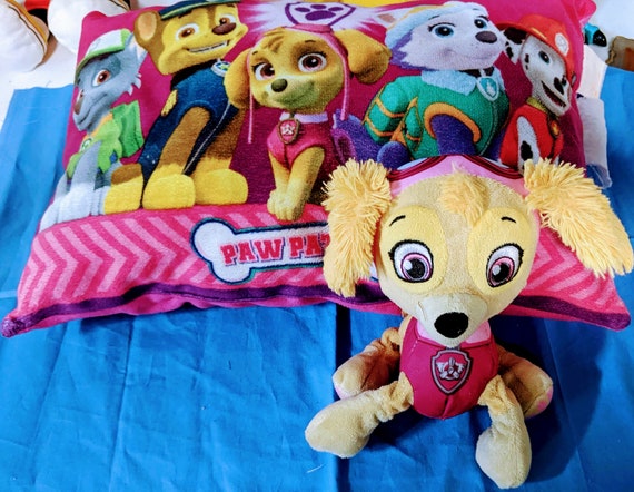 Nickelodeon Paw Patrol Crew Cuddle Throw Pillow and Skye Plushie Etsy