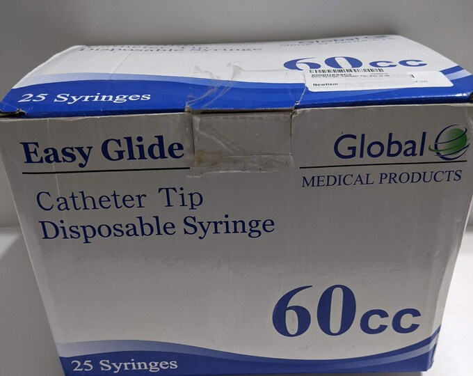 Easy Glide 60cc Catheter Tip Disposable Syringe by Global Pack of 25 Etsy