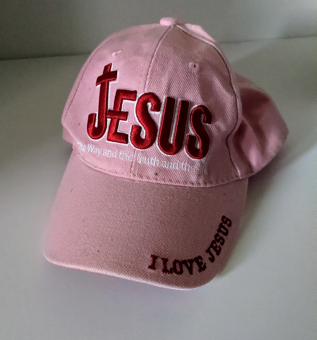 PINK/TURQUOISE HAT - JESUS KNOWS I'M TRYING main image 1