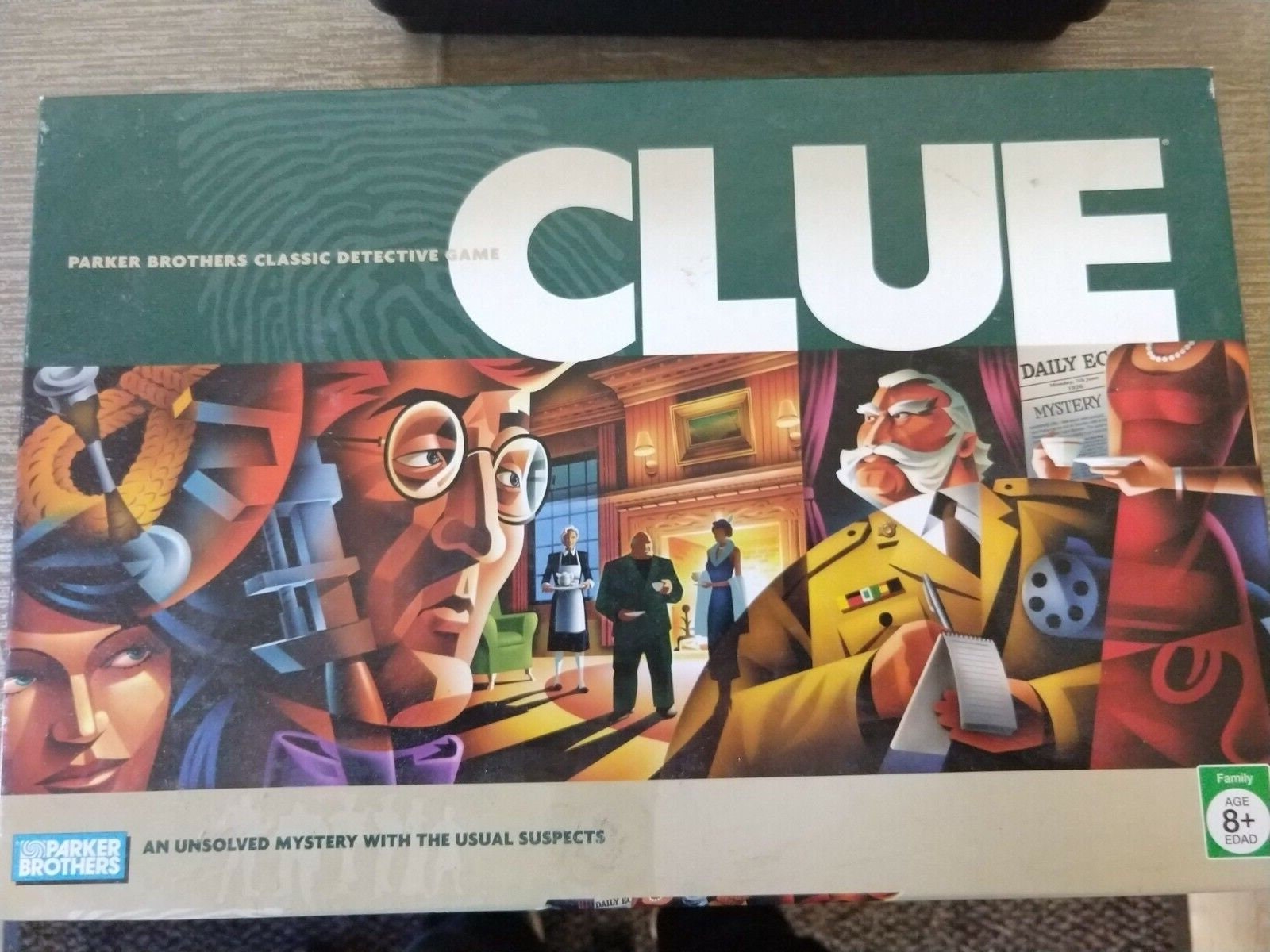 Piezas del juego de mesa Clue Solo cartas Dados Juego de tablero Motores Armas Juego de mesa Clue