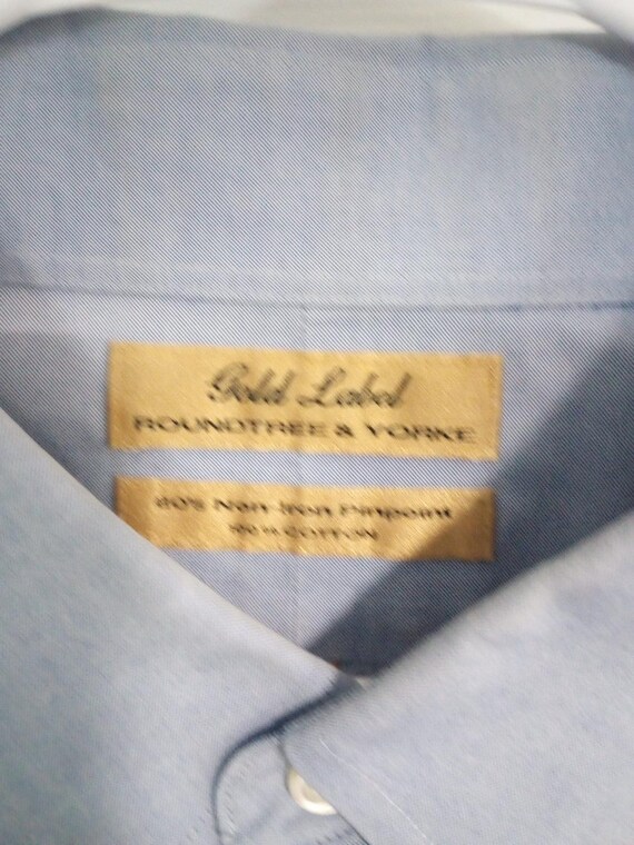 Roundtree and Yorkie Gold Seal Long Sleeve Dress Shirt Blue Size 35 Big 18 Neck - Etsy Roundtree and Yorkie Gold Seal Long Sleeve Dress Shirt Blue Size 35 Big 18 Neck - Etsy