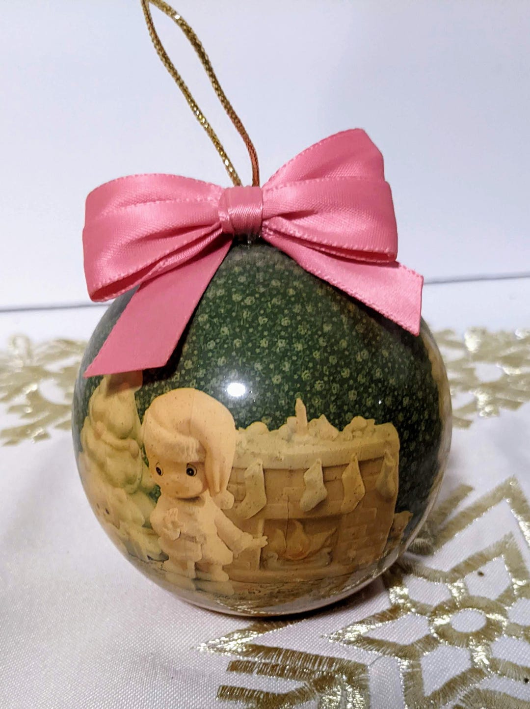 Precious Moments Enesco Vintage Christmas Morn Ball Ornament 1994 ...