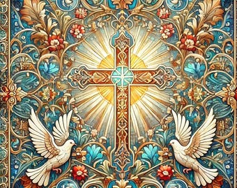Bring timeless beauty and sacred inspiration to your home with this stunning church mosaic design