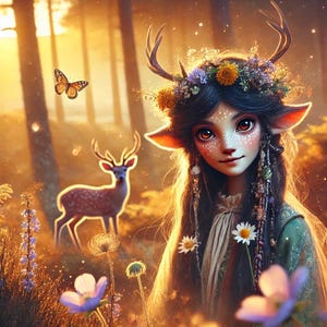 Guardiana del Bosque – Arte Místico para Imprimir (デジタルダウンロード)