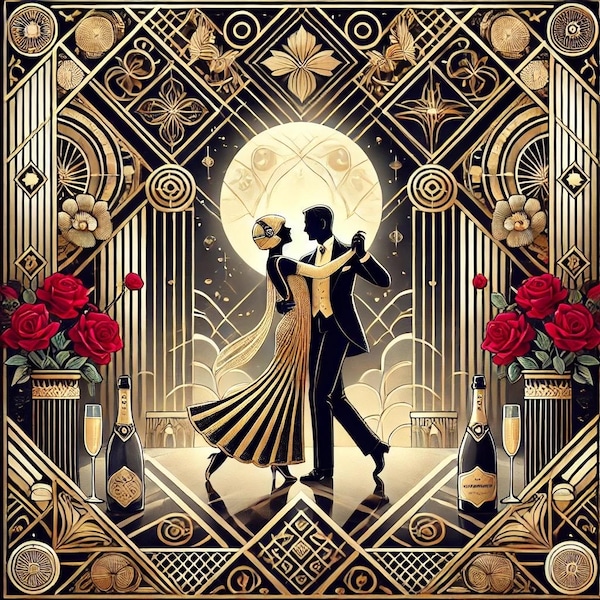 Art Deco Couple - Etsy UK