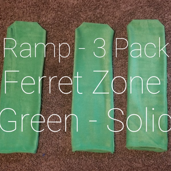 Ramp and Exit Ramp Liners fits Ferret Nation and Critter Nation cages, Ready To Ship, Kelly Green