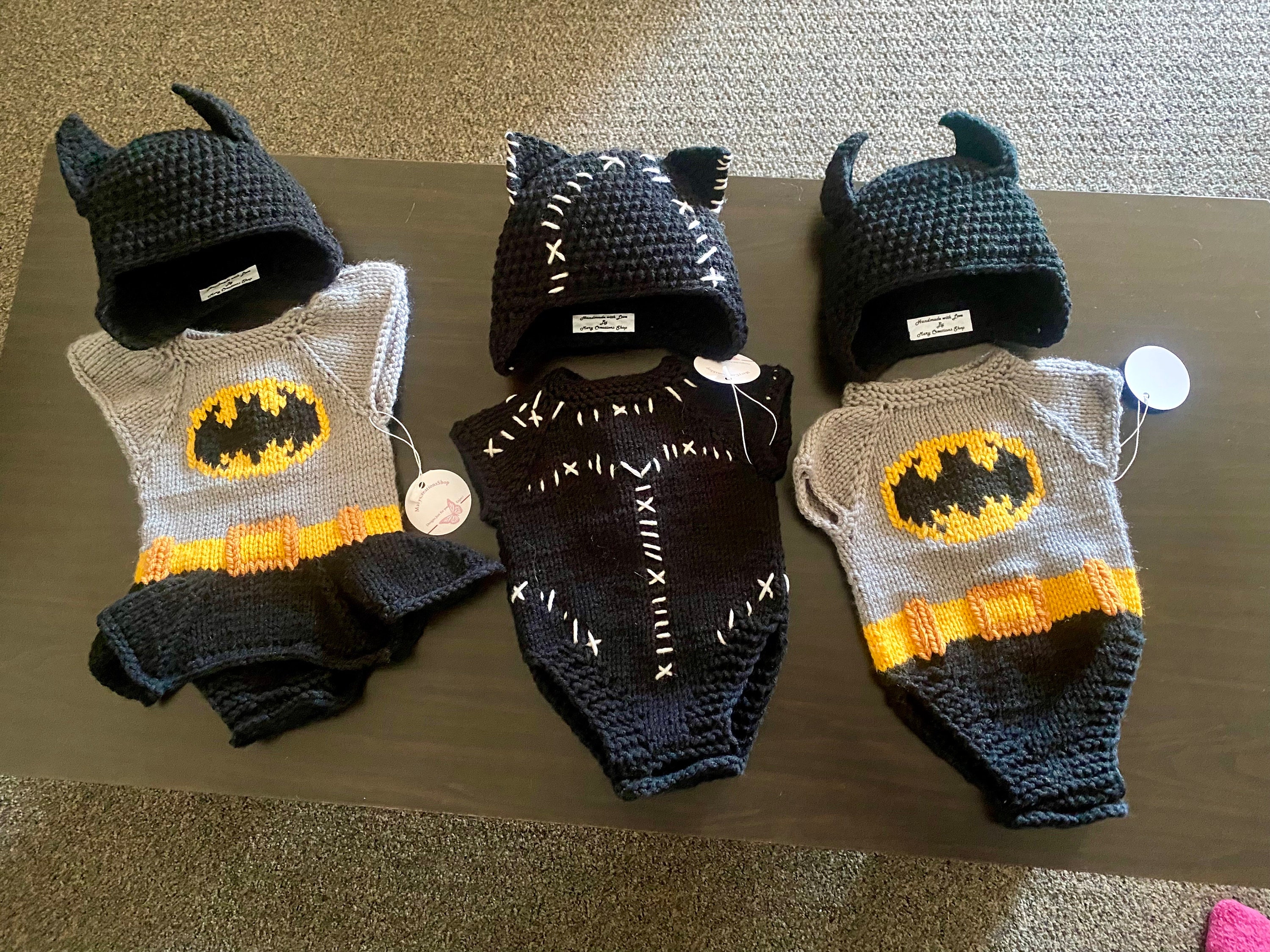 Conjunto de punto para bebé (inspirado en Batman) España