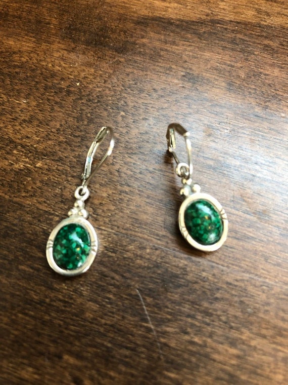 Gorgeous sterling signed drop earings