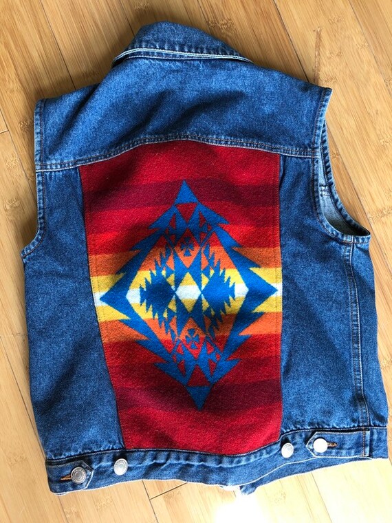 Vintage Pendleton Denim Vest | Etsy New 