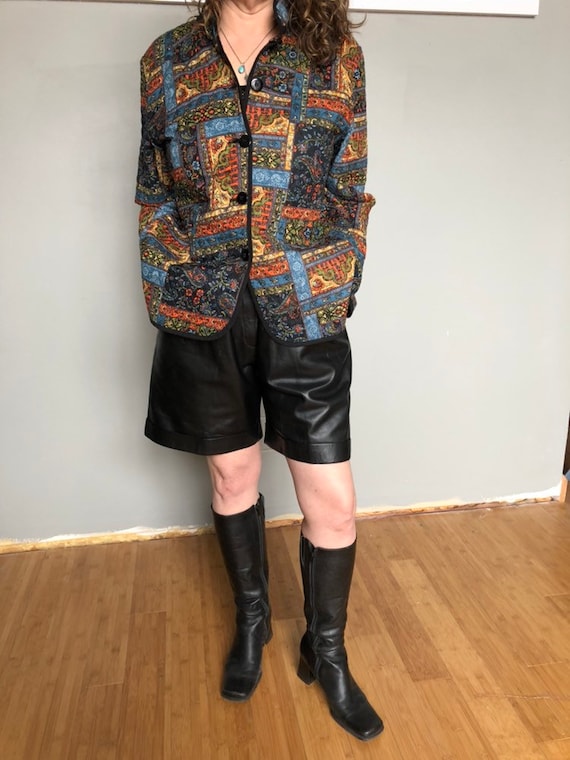 1980's leather shorts