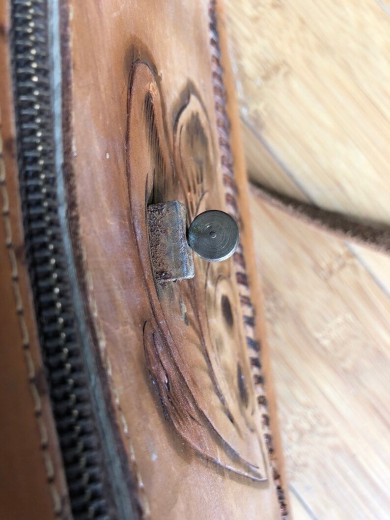 Vintage Mexican Tooled Leather Purse - Etsy