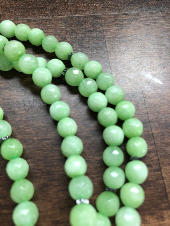 Jade and hematite multistrand necklace - image 3