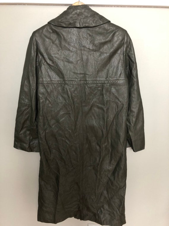 Long leather coat - image 4