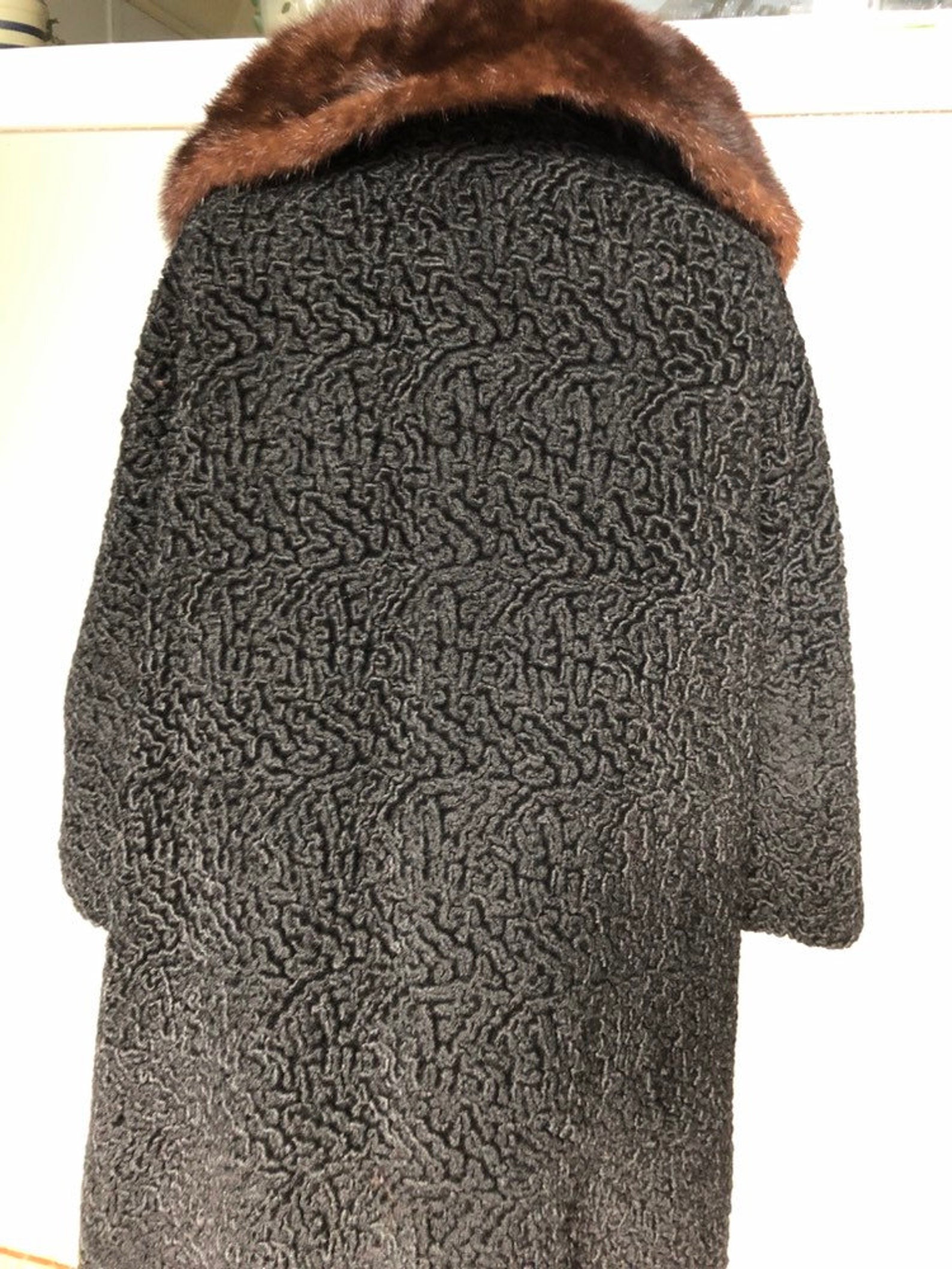 Stunning Vintage Swing Jacket With Fur Collar Etsy