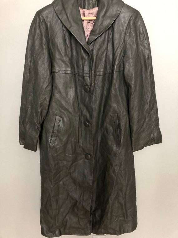 Long leather coat - image 1