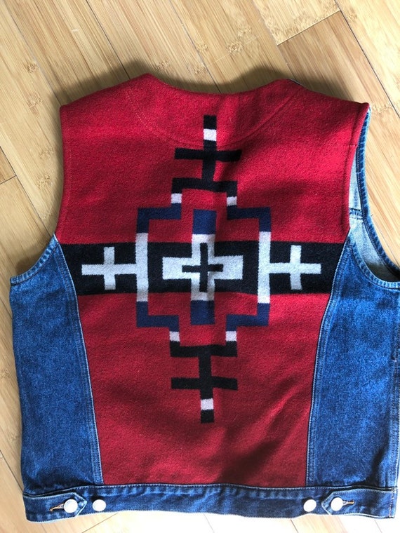 Pendleton denim vest - image 1