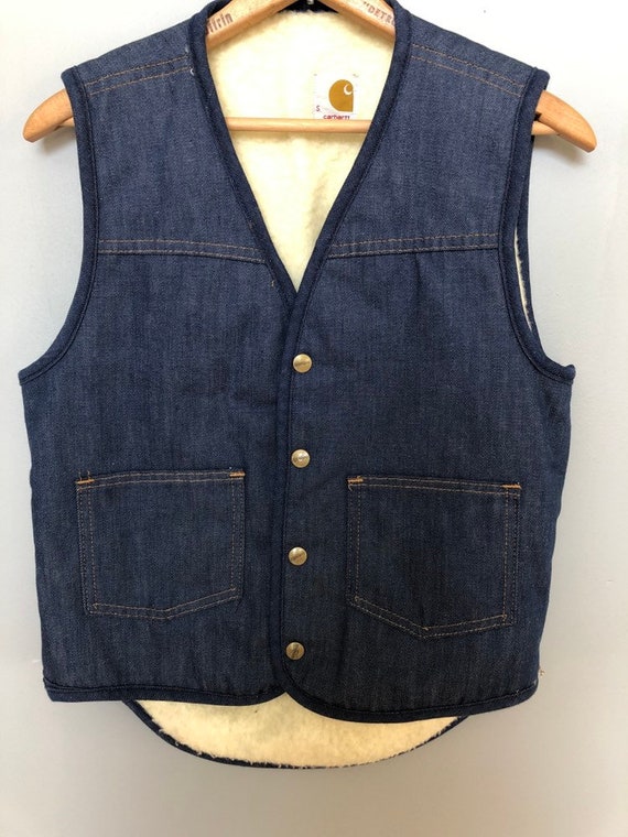 carhartt denim vest