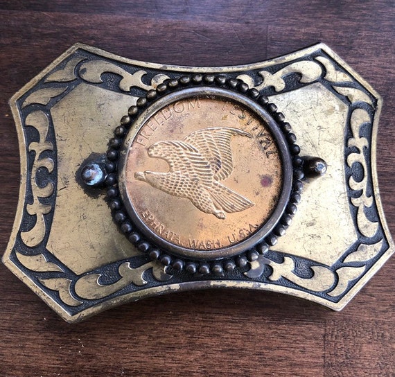 Vintage Brass belt buckle - image 1