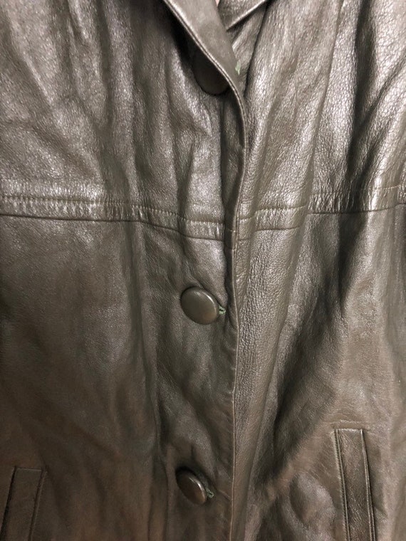 Long leather coat - image 2